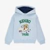 Kenzo Logo And Tiger-print Cotton-blend Hoody 4-12 Years