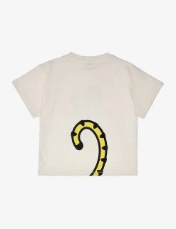 Kenzo Logo-print Short-sleeve Cotton-jersey T-shirt 4-14 Years -Kid Couture R04167572 IVORY ALT02