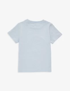 Kenzo Graphic Logo-print Short-sleeved Cotton-jersey T-shirt 4-12 Years 5 Kenzo Graphic Logo-print Short-sleeved Cotton-jersey T-shirt 4-12 Years -Kid Couture R04167574 PALEBLUE ALT02