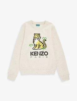 Kenzo Graphic-print Cotton-blend Sweatshirt
