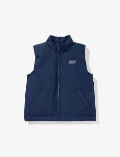 Kenzo Logo-print Funnel-neck Shell-down Gilet 4-12 Years