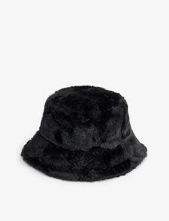 Juicy Couture Logo-embroidered Faux-fur Hat -Kid Couture R04168201 BLACK ALT02