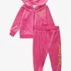 Juicy Couture Brand-print Regular-fit Stretch-velour Tracksuit 12 Months-36 Months