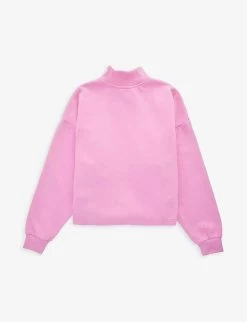 Juicy Couture Brand-print High-neck Cotton-blend Sweatshirt 10-16 Years -Kid Couture R04168208 FUCHSIAPINK ALT02