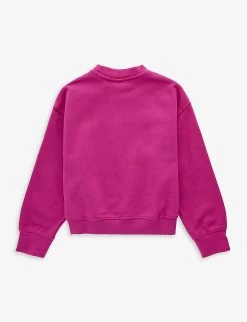 Juicy Couture Logo-print Long-sleeve Cotton-blend Sweatshirt 3-16 Years -Kid Couture R04168209 FESTIVALFUCHSIA ALT02