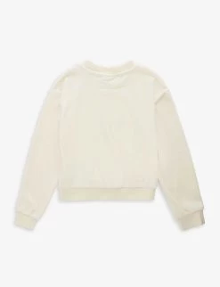 Juicy Couture Logo-print Long-sleeve Stretch-velour Sweatshirt 7-16 Years -Kid Couture R04168218 VANILLAICE ALT02