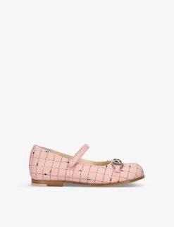 Gucci Aisha Checked Woven Ballet Flats 6 Months-5 Years