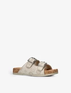 Gucci Sideline Monogram-print Canvas Sandals 4-8 Years -Kid Couture R04168278 CREAM ALT02