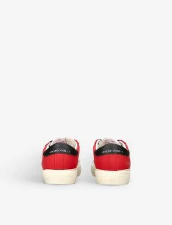 Golden Goose May Star-motif Leather Trainers 3-5 Years -Kid Couture R04169607 RED ALT03