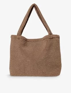 Teddy Mom Woven Shoulder Bag