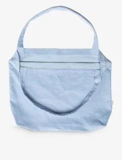 Rib Mom Stretch-cotton Shoulder Bag -Kid Couture R04170550 LIGHTBLUE ALT03