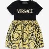 Versace Graphic-print Cotton Dress 6-36 Months