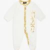 Versace Logo Graphic-print Stretch-cotton Babygrow 0-9 Months