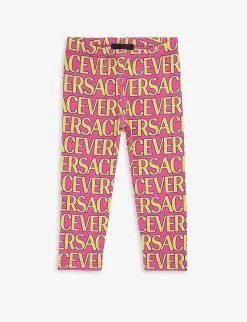 Versace Logo-print High-rise Cotton-jersey Leggings 6-36 Months