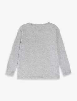 Versace Logo-print Short-sleeved Cotton-jersey T-shirt 9-36 Months -Kid Couture R04170763 MELANGEGREYMULTICOLOR ALT02