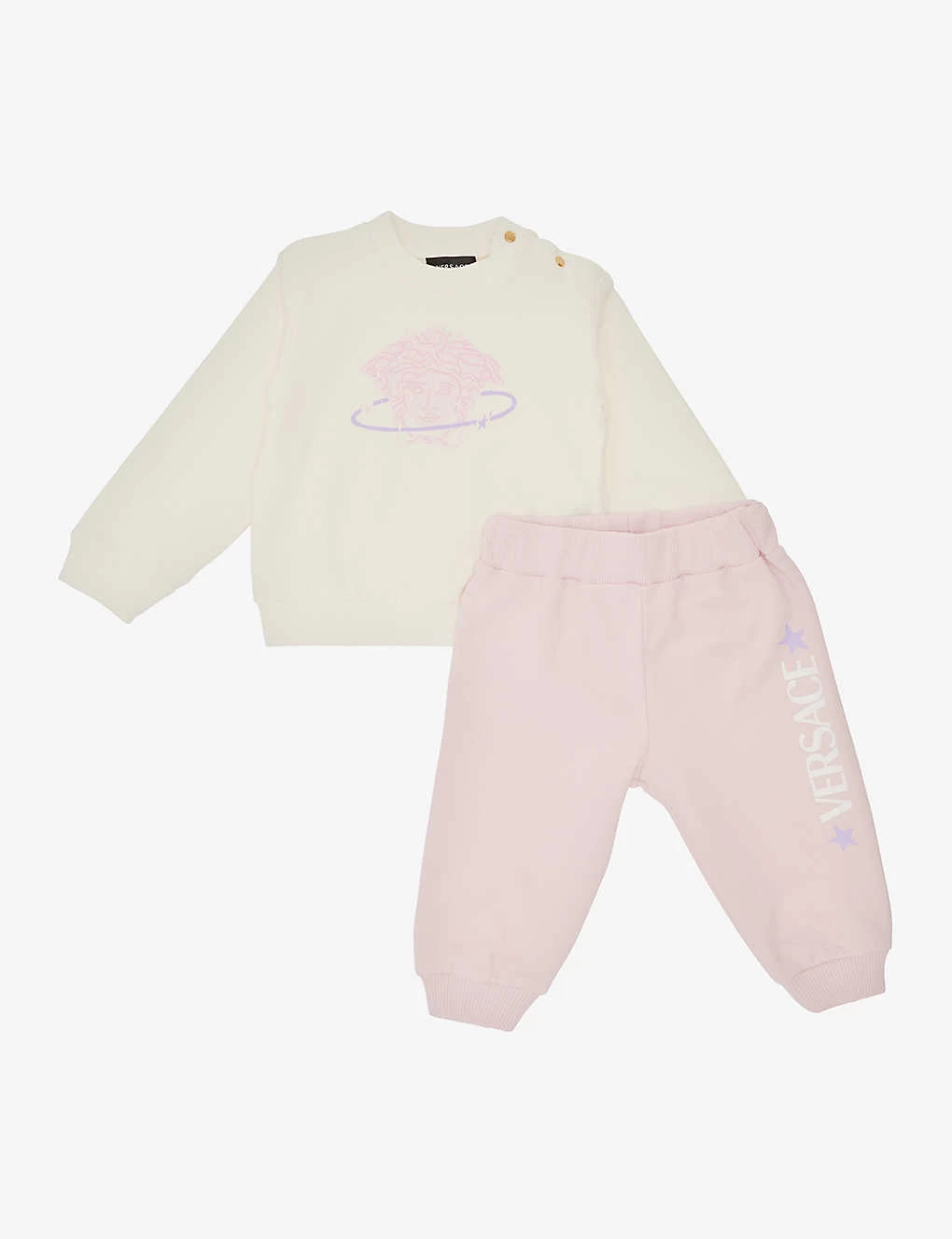 Versace Medusa-print Branded Stretch-cotton Tracksuit 6-18 Months 1 Versace Medusa-print Branded Stretch-cotton Tracksuit 6-18 Months