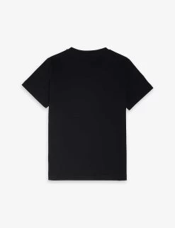 Versace Logo-embroidered Cotton-jersey T-shirt 6-14 Years -Kid Couture R04170770 BLACKGOLD ALT02