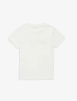 Versace Logo Text-print Cotton-jersey T-shirt 8-14 Years -Kid Couture R04170771 WHITEMULTICOLOR ALT02