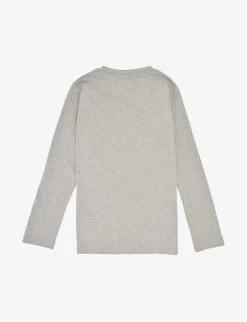 Versace Logo-print Cotton-jersey T-shirt 8-14 Years -Kid Couture R04170778 MELANGEGREYMULTICOLOR ALT02