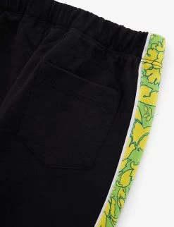Versace Graphic-print Side-stripe Cotton-jersey Jogging Bottoms 10-14 Years -Kid Couture R04170788 GREENYELLOWBLACKWHITE ALT03