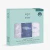 Aden + Anais Oceanic Graphic-print Organic-cotton Muslin Square Pack Of Three