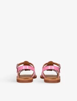 Pom D'Api Plagette Multi-strap Patent-leather Sandals 6-7 Years -Kid Couture R04173259 PINK ALT03