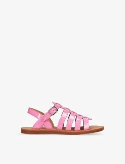 Pom D'Api Plagette Multi-strap Patent-leather Sandals 6-7 Years