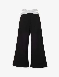 FENDI Metallic-weave Cotton-jersey Trousers