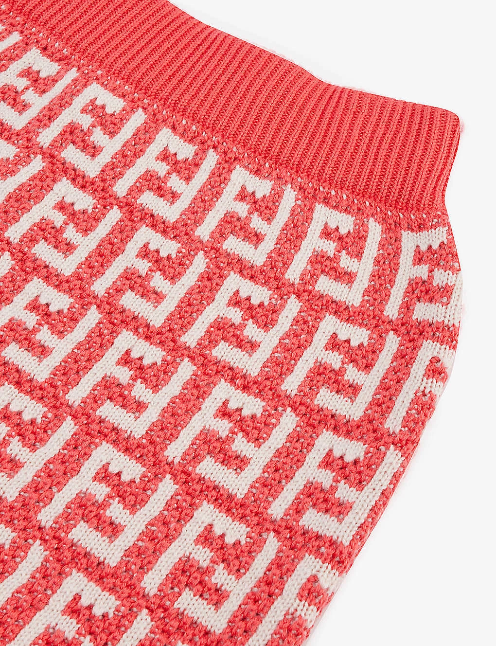 FENDI Monogram-weave Cotton And Wool-blend Skirt 8-12 Years 2 FENDI Monogram-weave Cotton And Wool-blend Skirt 8-12 Years - Image 2