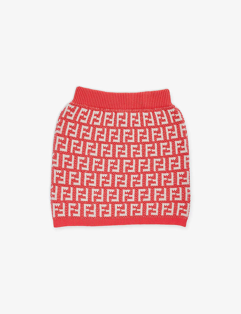FENDI Monogram-weave Cotton And Wool-blend Skirt 8-12 Years 3 FENDI Monogram-weave Cotton And Wool-blend Skirt 8-12 Years - Image 3