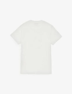 FENDI Brand-embroidered Cotton-jersey T-shirt 4-12 Years -Kid Couture R04174947 WHITE ALT02