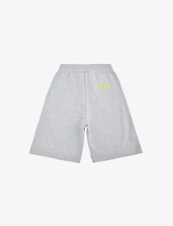 FENDI Logo-print Cotton-jersey Shorts 8-12 Years -Kid Couture R04174950 GRIMELANGGIALFLUO ALT02