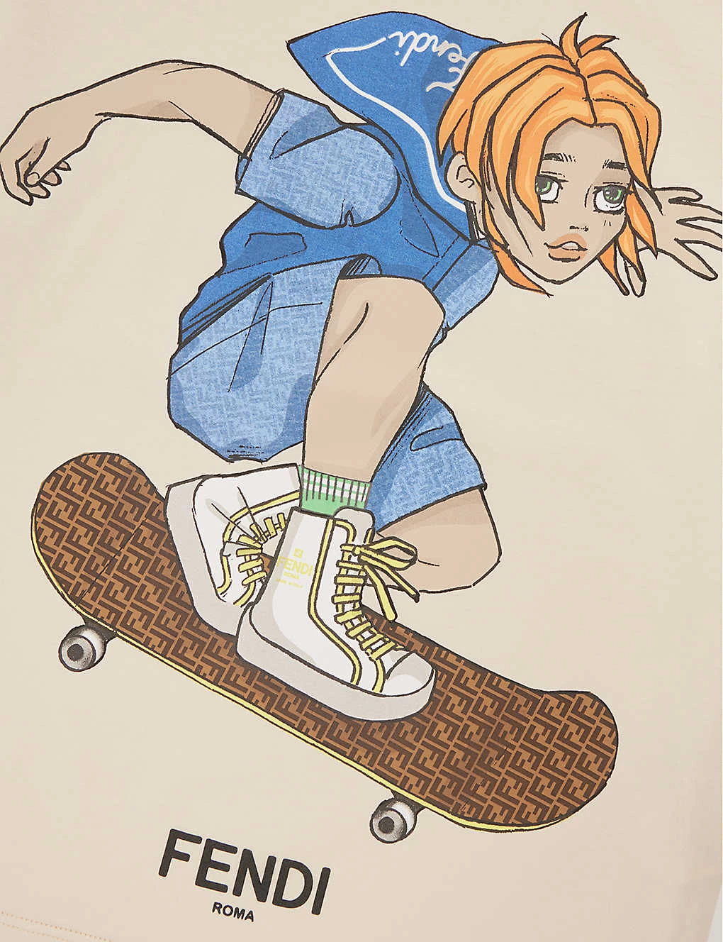 FENDI Graphic-print Cotton-jersey T-shirt 6-12 Years 2 FENDI Graphic-print Cotton-jersey T-shirt 6-12 Years - Image 2