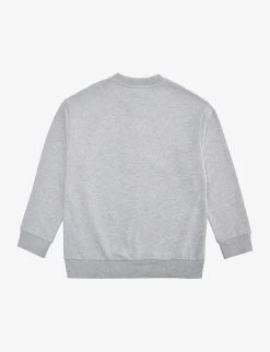 FENDI Logo-pattern Marl Cotton Sweatshirt 8-12 Years -Kid Couture R04174964 GRIMELANGGIALFLUO ALT02