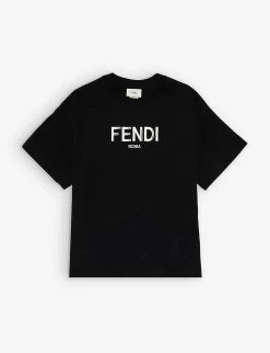 FENDI FF Logo-print Cotton-jersey T-shirt 4-12 Years