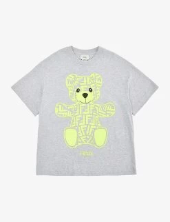 FENDI Logo Bear-print Cotton-jersey T-shirt 8-12 Years