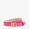 Dolce & Gabbana Cintura Asta Dritta Logo-plague Leather Belt