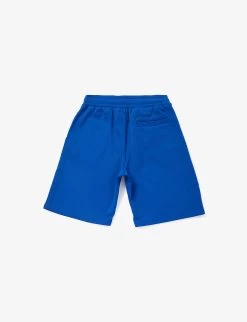 Dolce & Gabbana Bermuda Logo-plaque Cotton-jersey Shorts 10-12 Years -Kid Couture R04179962 BLUETTESCURO ALT02
