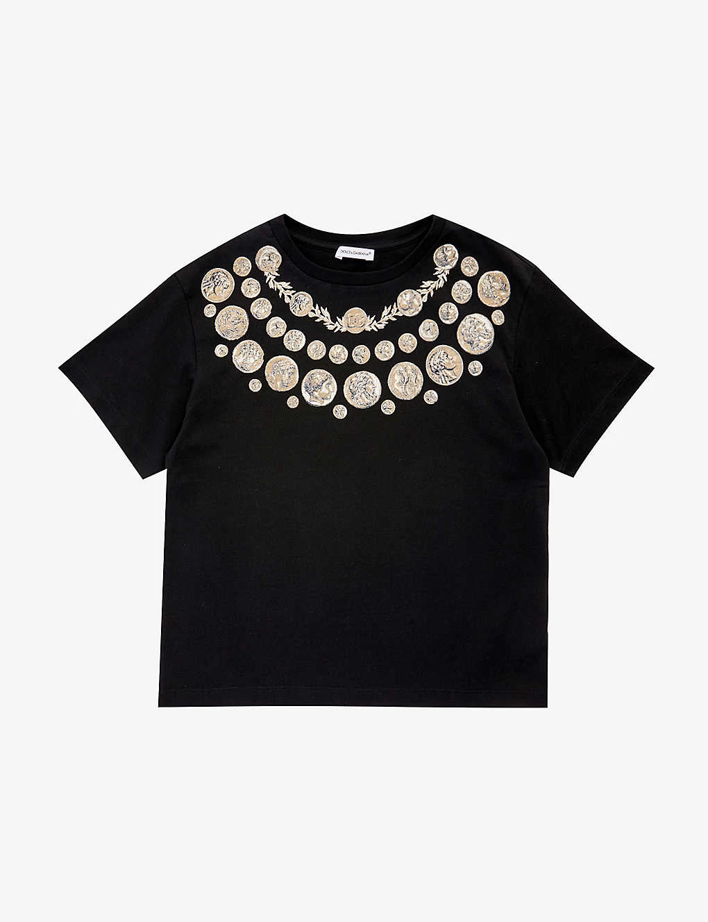 Dolce & Gabbana Coin-print Cotton-jersey T-shirt 6-12 Years 1 Dolce & Gabbana Coin-print Cotton-jersey T-shirt 6-12 Years