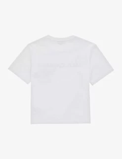 Dolce & Gabbana Logo Text-print Cotton-jersey T-shirt 8-12 Years -Kid Couture R04179996 BIANCOOTTICO ALT02