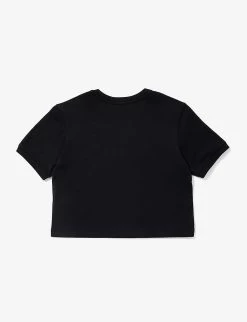 Dolce & Gabbana Manica Corta Rhinestone-embellished Cotton-jersey T-shirt 6-12 Years 5 Dolce & Gabbana Manica Corta Rhinestone-embellished Cotton-jersey T-shirt 6-12 Years -Kid Couture R04179998 NERO ALT02