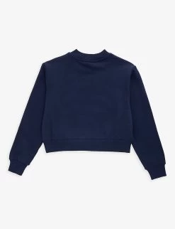 Dolce & Gabbana Logo Text-print Cotton-jersey Sweatshirt 8-12 Years 5 Dolce & Gabbana Logo Text-print Cotton-jersey Sweatshirt 8-12 Years -Kid Couture R04179999 BLU ALT02