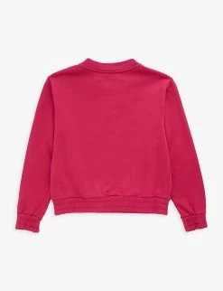 Dolce & Gabbana Logo Text-print Cotton-jersey Sweatshirt 8-12 Years -Kid Couture R04180000 CICLAMINO ALT02