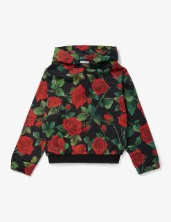 Dolce & Gabbana Cappuccio Floral-pattern Cotton-jersey Hoody 10-12 Years