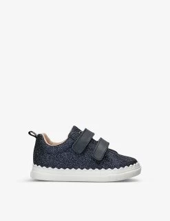 Chloé Glitter-embellished Leather Low-top Trainers 2-5 years
