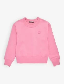 Acne Studios Logo-embroidered Long-sleeve Cotton-jersey Sweatshirt 3-10 Years