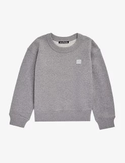 Acne Studios Logo-embroidered Long-sleeve Cotton-jersey Sweatshirt 3-10 Years