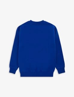 Bookish Bit Logo-print Cotton-jersey Sweatshirt 4-12 Years -Kid Couture R04182544 BLUEWHITE ALT02