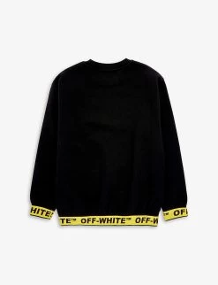 Logo-tape Cotton-jersey Sweatshirt 8-12 Years -Kid Couture R04182546 BLACKYELLOW ALT02