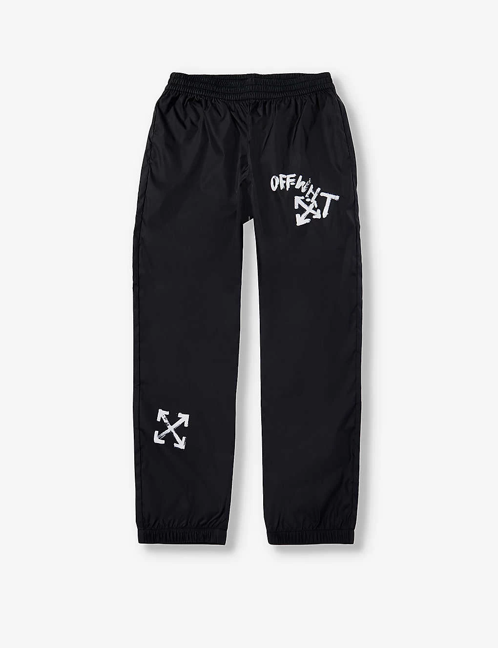 Brand-print Tapered-leg Shell Jogging Bottoms 4-12 Years 1 Brand-print Tapered-leg Shell Jogging Bottoms 4-12 Years